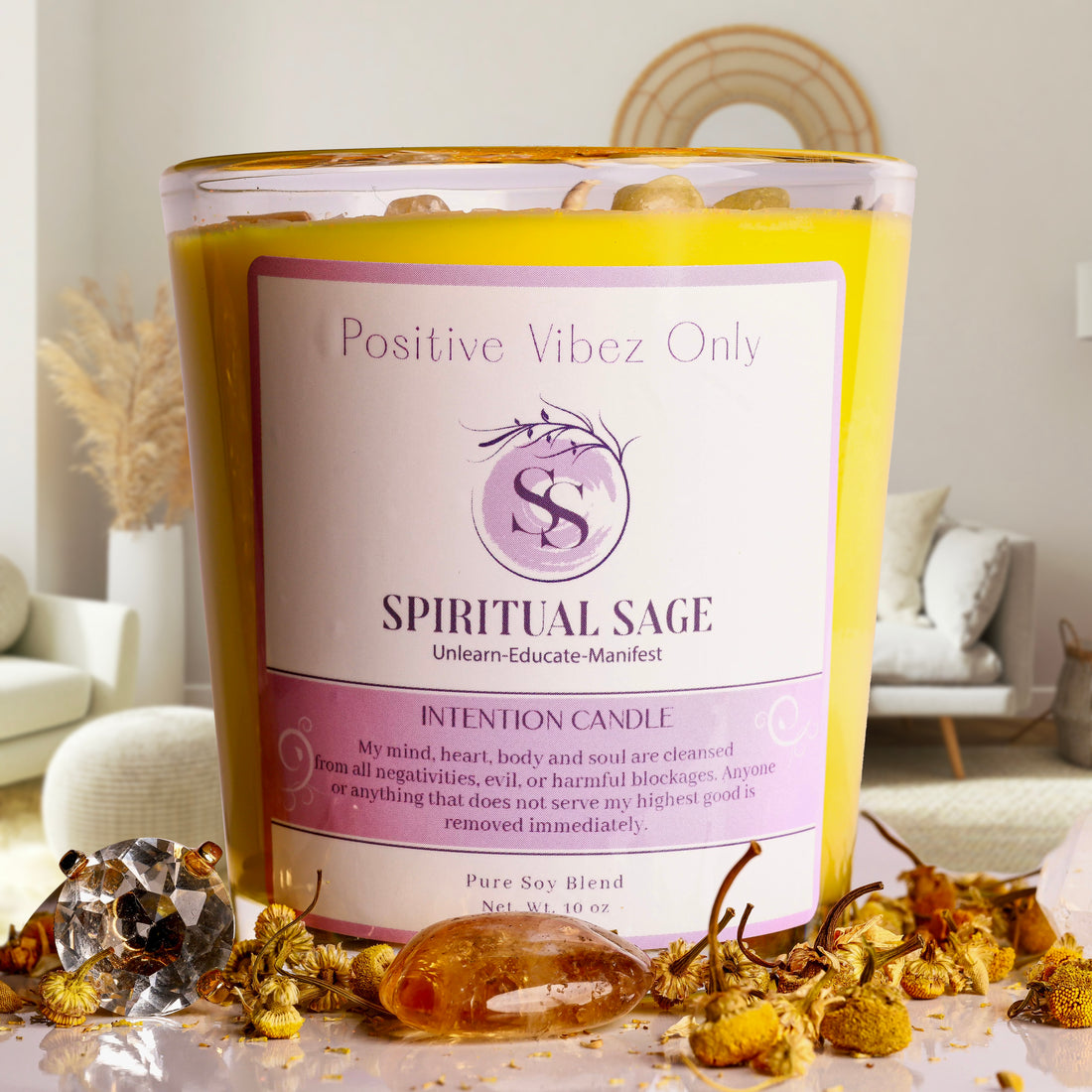 &quot;Positive Vibes Only&quot; Cleansing/Purification Candle